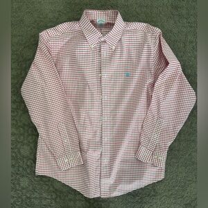 Men’s Brooks Brothers extra large button down collar, pink/Berry check shirt